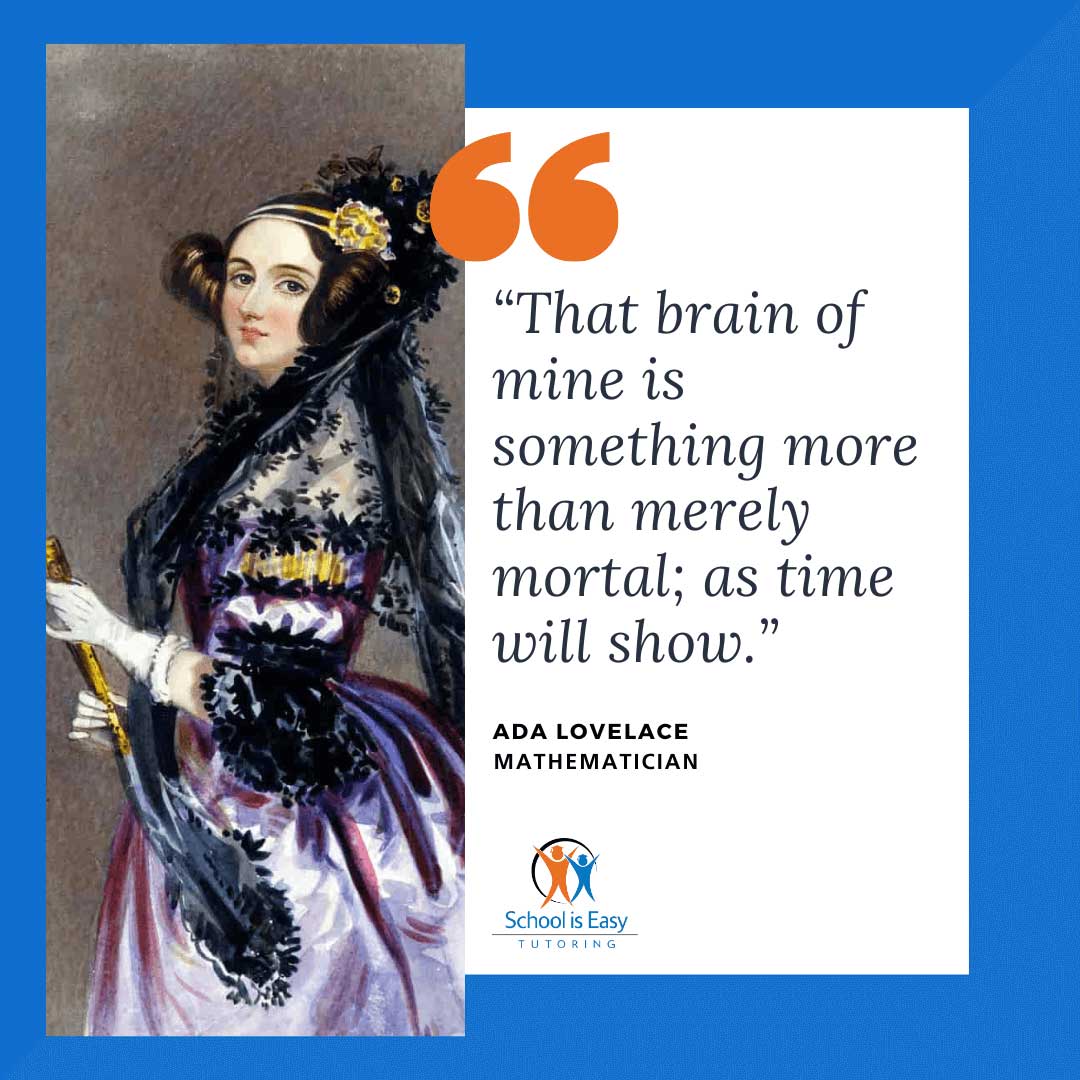 Ada Lovelace showed her talents for maths at an early age